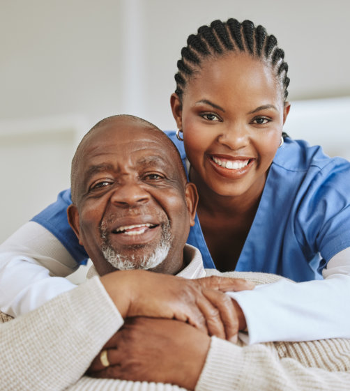 two person smiling